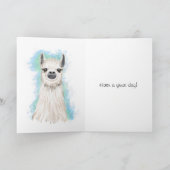 Carte Joyeux anniversaire à Cute Alpaca (Intérieur)
