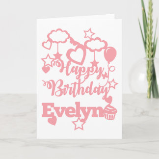 Carte Joyeux anniversaire à Evelyn !