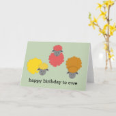 Carte Joyeux anniversaire à Ewe (Fleur jaune)