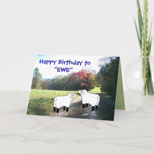 Carte Joyeux anniversaire à "EWE"-customiser n'importe q