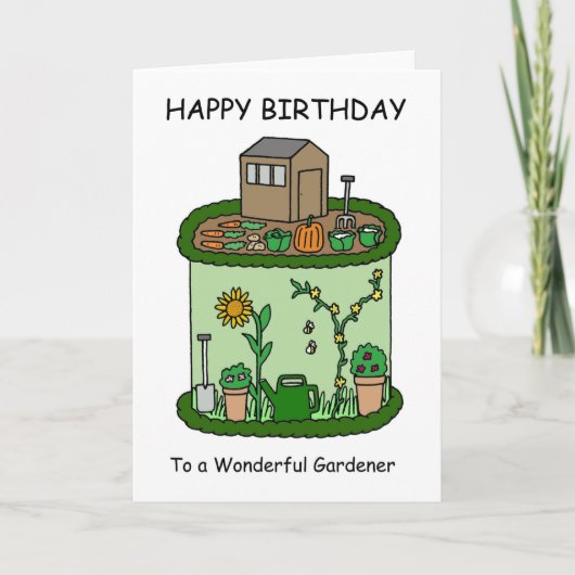 Carte Joyeux anniversaire à Gardener (Devant)