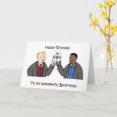 Carte Joyeux anniversaire à Gay Boyfriend (Fleur jaune)