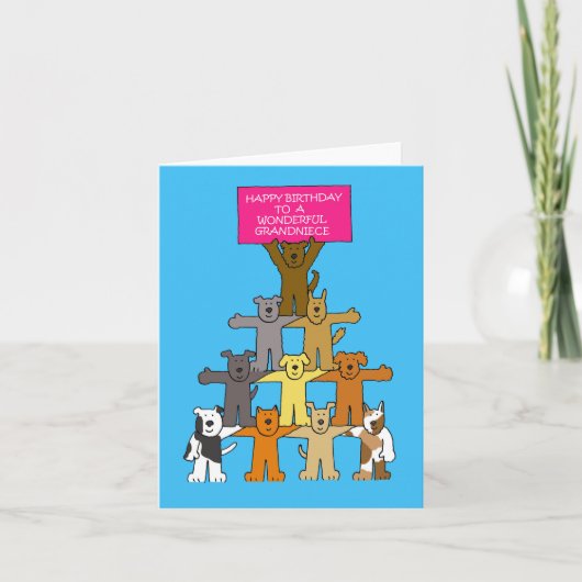 Carte Joyeux anniversaire à grand-nièce (Devant)