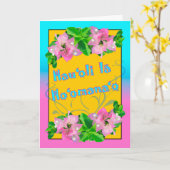 Carte Joyeux anniversaire à Hawaiian Bougainvillea (Fleur jaune)