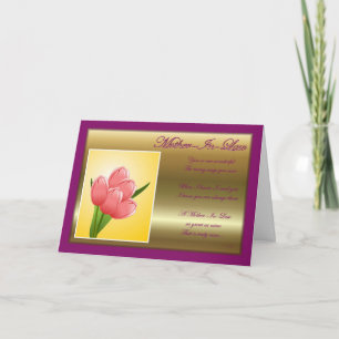 Carte Joyeux anniversaire à la belle-mère avec des fleur