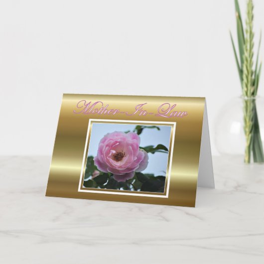 Carte Joyeux anniversaire à la belle-mère avec des fleur (Devant)