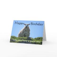 Joyeux anniversaire à la brebis
