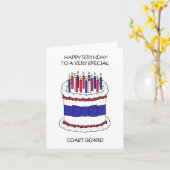 Carte Joyeux anniversaire à la Garde côtière (Fleur jaune)
