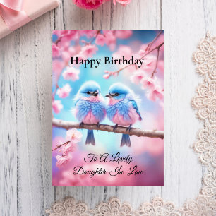 Carte Joyeux Anniversaire à la Gendre Mignonne Oiseaux B