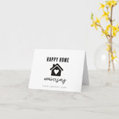 Carte Joyeux anniversaire à la maison (Fleur jaune)