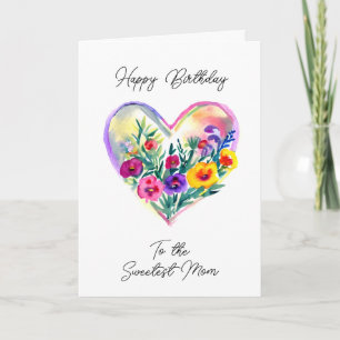 Carte Joyeux anniversaire à la maman la plus douce