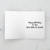 Carte Joyeux Anniversaire À La Meilleure Femme Sur Terre (Intérieur)