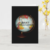 Carte Joyeux anniversaire à la meilleure filleule sur (Fleur jaune)