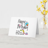 Carte Joyeux anniversaire à la meilleure maman du monde (Fleur jaune)