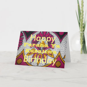 Carte Joyeux Anniversaire à l'Africaine Furaha ya Kuzliw