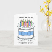 Carte Joyeux anniversaire à l'artisan (Fleur jaune)