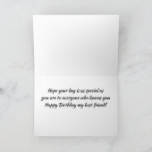 CARTE JOYEUX ANNIVERSAIRE À **LE MEILLEUR AMI JAMAIS!**  (Intérieur)