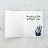 Carte Joyeux anniversaire à l'ours de Panda (Intérieur)