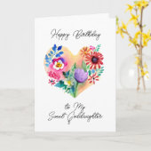 Carte Joyeux anniversaire à ma douce Godgirl (Fleur jaune)