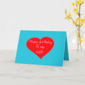 Carte Joyeux Anniversaire À Ma Femme | Coeur chic élégan (Fleur jaune)