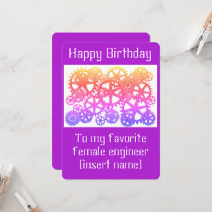 Carte Joyeux anniversaire à ma femme ingénieure préférée