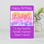 Carte Joyeux anniversaire à ma femme ingénieure préférée (Debout devant)