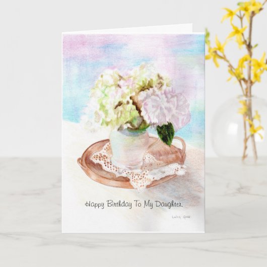 Carte Joyeux anniversaire à ma fille (Fleur jaune)