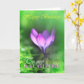 Carte Joyeux anniversaire à ma fille, fin violette de (Fleur jaune)