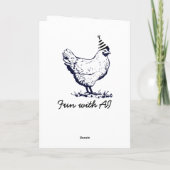 Carte Joyeux anniversaire à ma maman de poulet préférée (Dos)