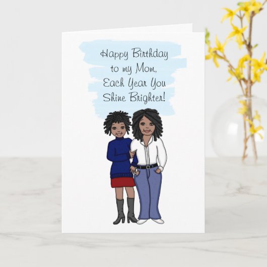 Carte Joyeux anniversaire à ma mère (Fleur jaune)