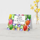 Carte Joyeux anniversaire à ma nièce préférée (Fleur jaune)