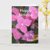 Carte Joyeux anniversaire à ma soeur (Fleur jaune)