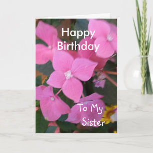 Carte Joyeux anniversaire à ma soeur