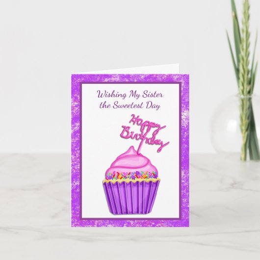 Carte Joyeux anniversaire à ma Soeur Douce (Devant)