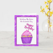 Carte Joyeux anniversaire à ma Soeur Douce (Fleur jaune)