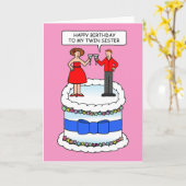 Carte Joyeux anniversaire à ma soeur jumelle (Fleur jaune)