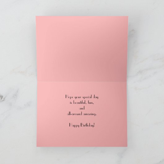 Carte Joyeux anniversaire à Mère, Coral Rose Rose Greeti (Intérieur)