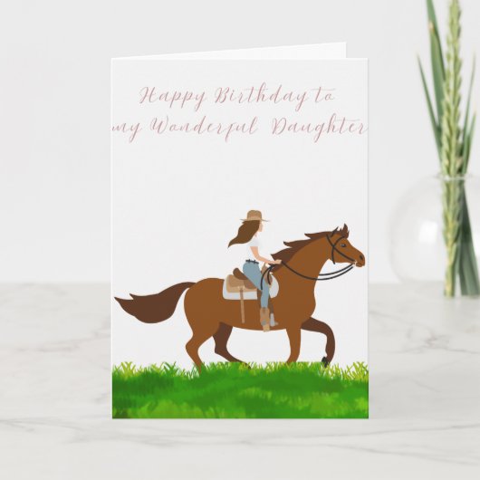 Carte Joyeux anniversaire à merveilleuse fille (Devant)