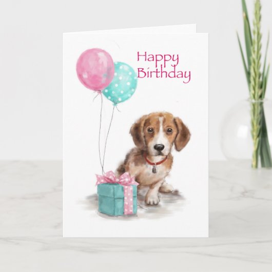 Carte Joyeux anniversaire à mon ami spécial avec chien (Devant)