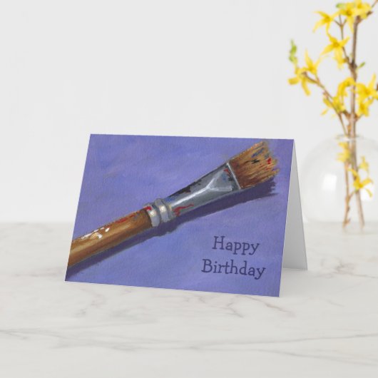 Carte Joyeux anniversaire à mon artiste préféré : (Fleur jaune)