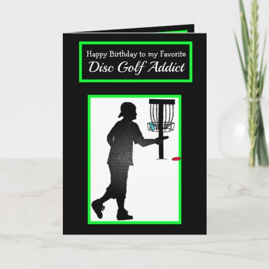 Carte Joyeux anniversaire à mon golfeur de disque favori (Devant)