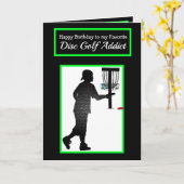 Carte Joyeux anniversaire à mon golfeur de disque favori (Fleur jaune)