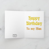 Carte Joyeux anniversaire à mon homme (Intérieur)
