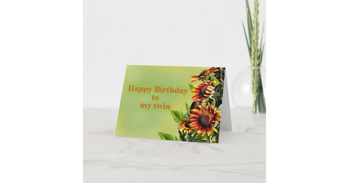 Carte Joyeux Anniversaire A Mon Jumeau Avec Des Tournes Zazzle Be
