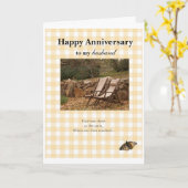 Carte Joyeux anniversaire, à mon mari (Fleur jaune)