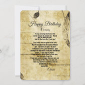 Carte Joyeux Anniversaire À Mon Mari (Dos)