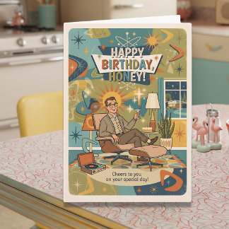 Carte Joyeux Anniversaire à mon Mari | Drôle Rétro