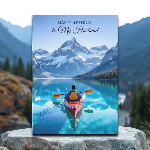 Carte Joyeux Anniversaire à mon Mari Montagnes en Kaya