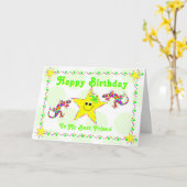 Carte Joyeux anniversaire à mon meilleur ami (Fleur jaune)