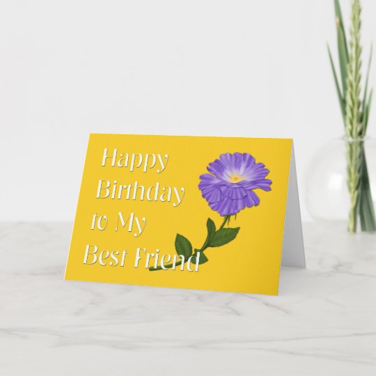 Carte Joyeux Anniversaire A Mon Meilleur Ami Fleur Zazzle Be